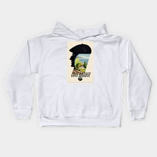 Côte Basque France Vintage Travel Poster Kids Hoodie